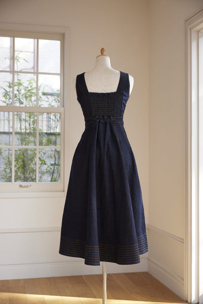 Sleeveless Denim Stitch Dress