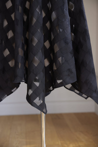 Sheer Plaid High-West Skirt