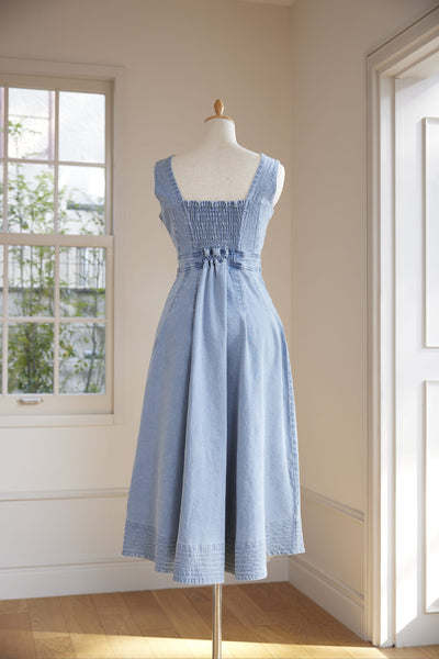 Sleeveless Denim Stitch Dress