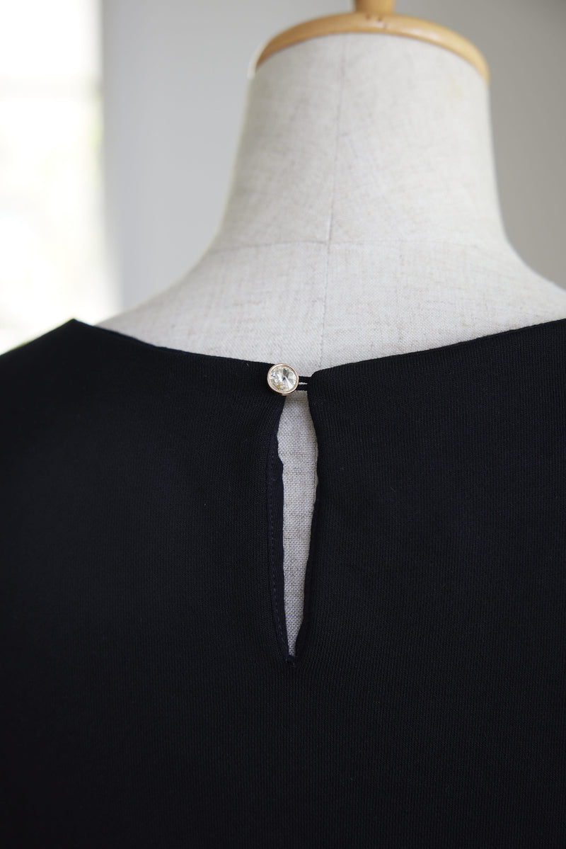 Key Neck Sleeveless Sweatshirt Dress