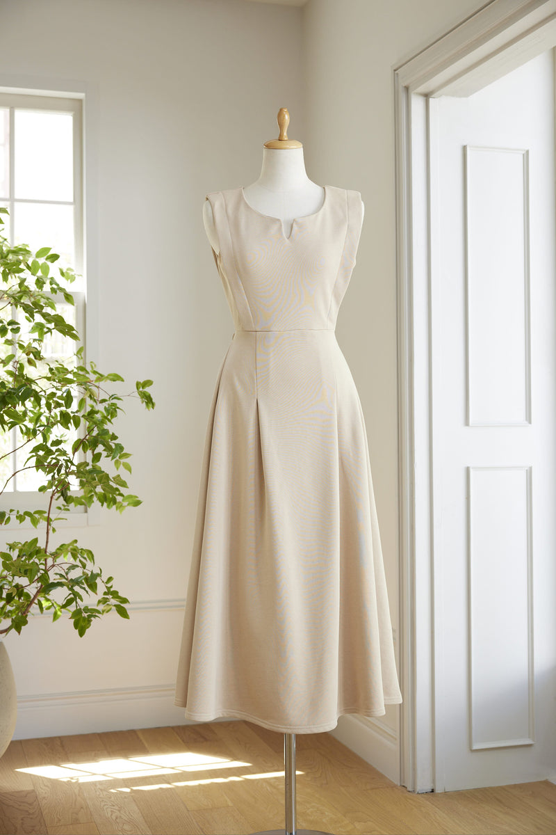 Key Neck Sleeveless Sweatshirt Dress