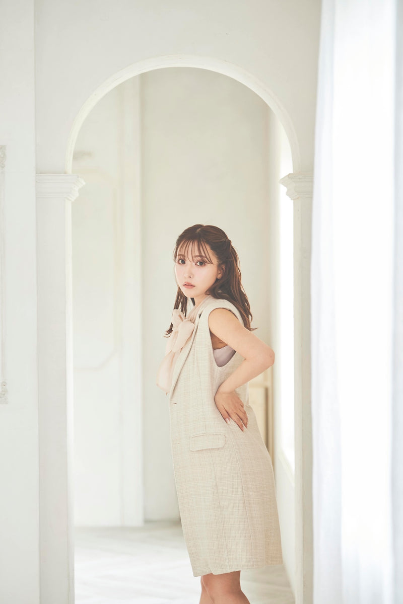 Soft Organdy Ribbon Knit Top
