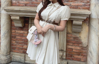 Pearl Harness set Mini Shirt Dress