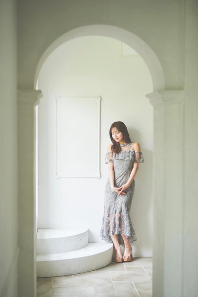 Embroidery Tulle Mermaid Dress