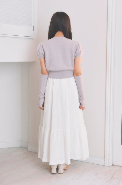 Floating Jacquard Tiered Skirt