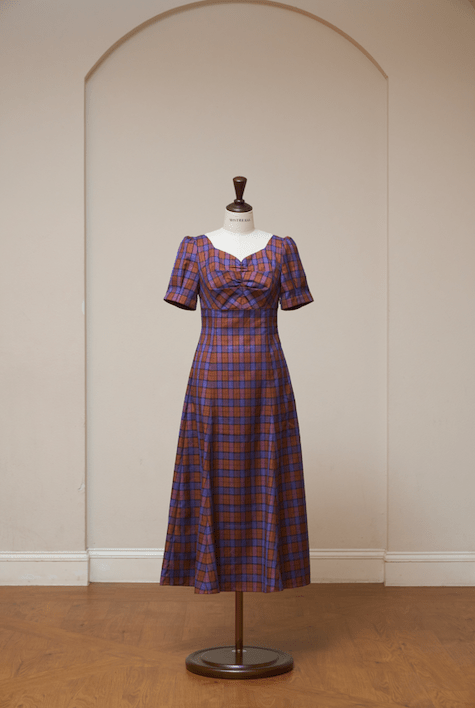 Multicolor Plaid Power Shoulder Dress - MISTREASS 