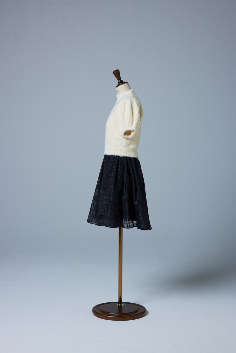 Puff Sleeve Knit Set Mini Dress