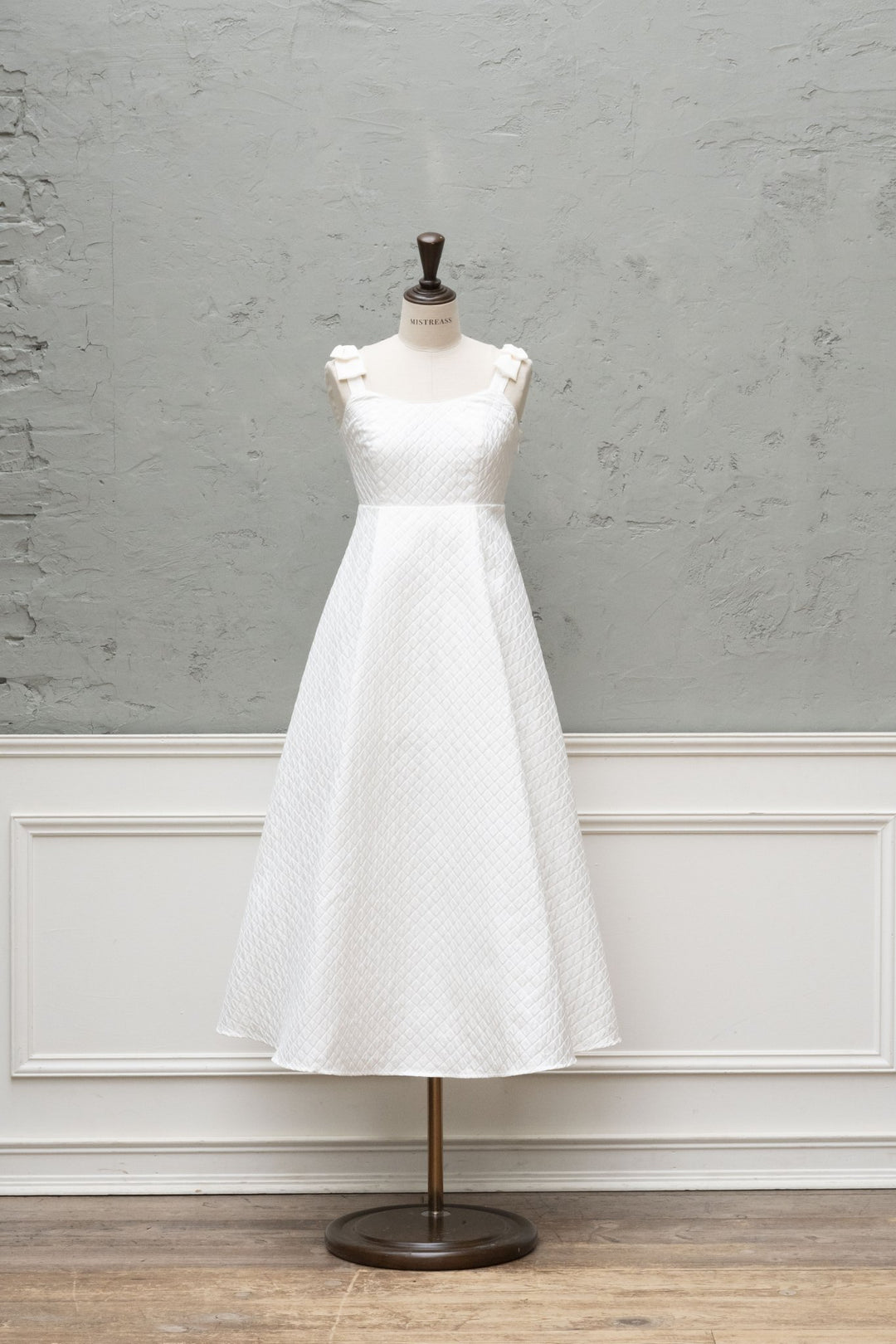 Shoulder Ribbon Quilting Dress - MISTREASS 