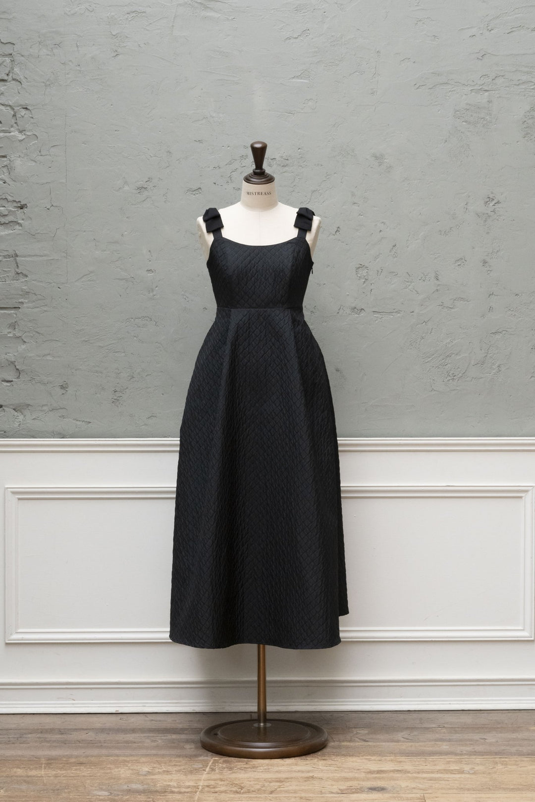 Shoulder Ribbon Quilting Dress - MISTREASS