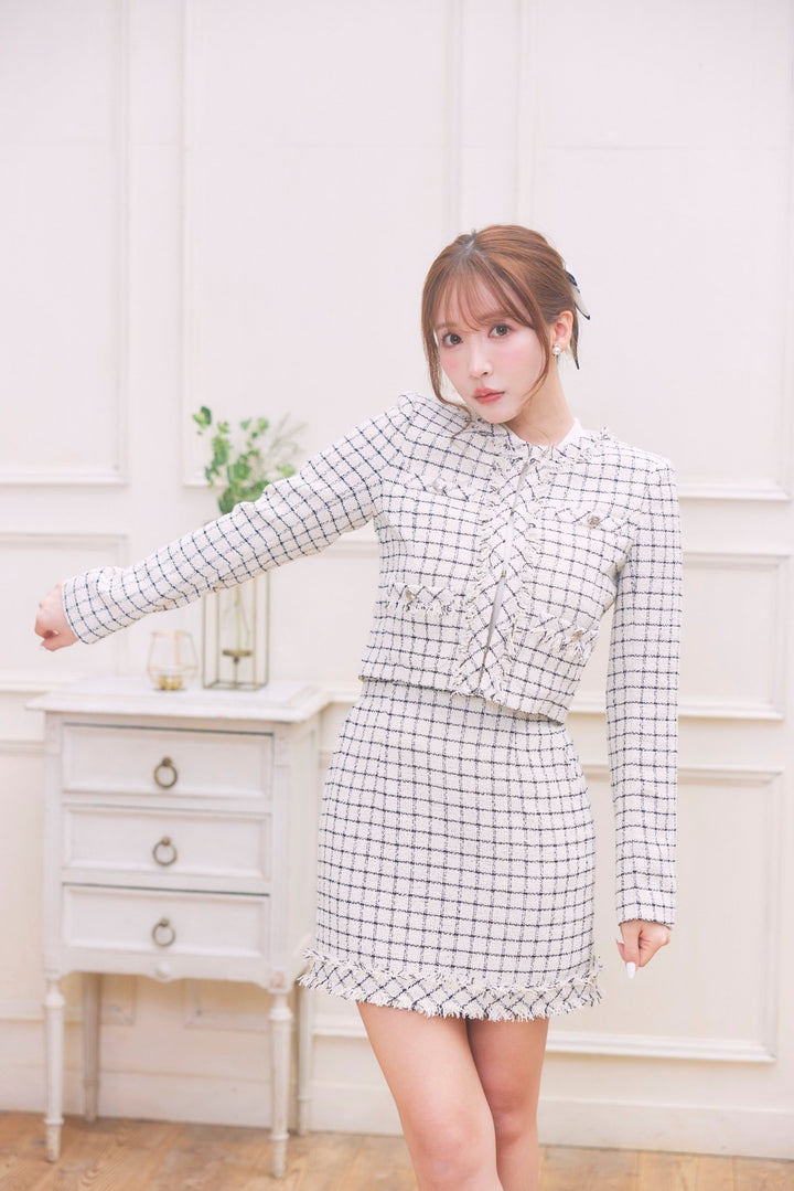 Summer Tweed Jacket & Mini Skirt Set - MISTREASS