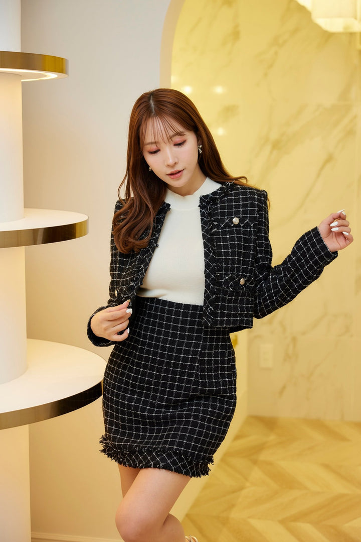 Summer Tweed Jacket & Mini Skirt Set - MISTREASS