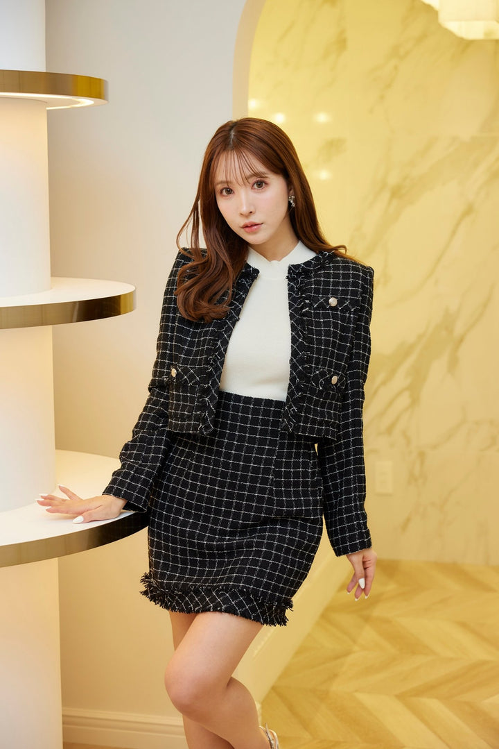 Summer Tweed Jacket & MiniSkirt Set - MISTREASS